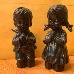 Charming Black Praying Child Figurines